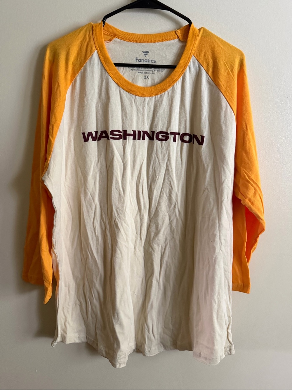 Fanatics White and Gold Washington Commanders Tee